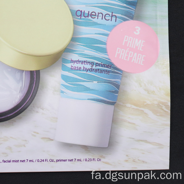 کیسه آرایش بسته بندی براش های آرایشی مات زیپ لاک